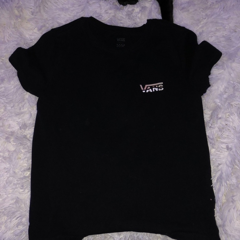 Black and multi colored Women’s Vans tee size S